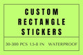 Custom Rectangle Stickers for Business Logo, Custom Rectangle Labels for Candle Jar Coffee, 30-300