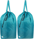 Tear Proof Nylon Laundry Bag with Handles (2 Pack),Travel Laundry Bag with Drawstring Closure,Dirty