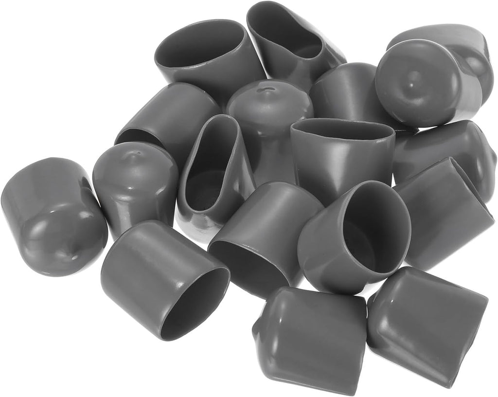 uxcell 20pcs Rubber End Caps 23mm ID Vinyl PVC Round Tube Bolt Cap Cover Screw Thread Protectors