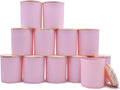 SHOWIN 14 OZ Thick Candle Jars for Making Candles 12 Pcs, 3 Wick Empty Jars with Wood Lids for