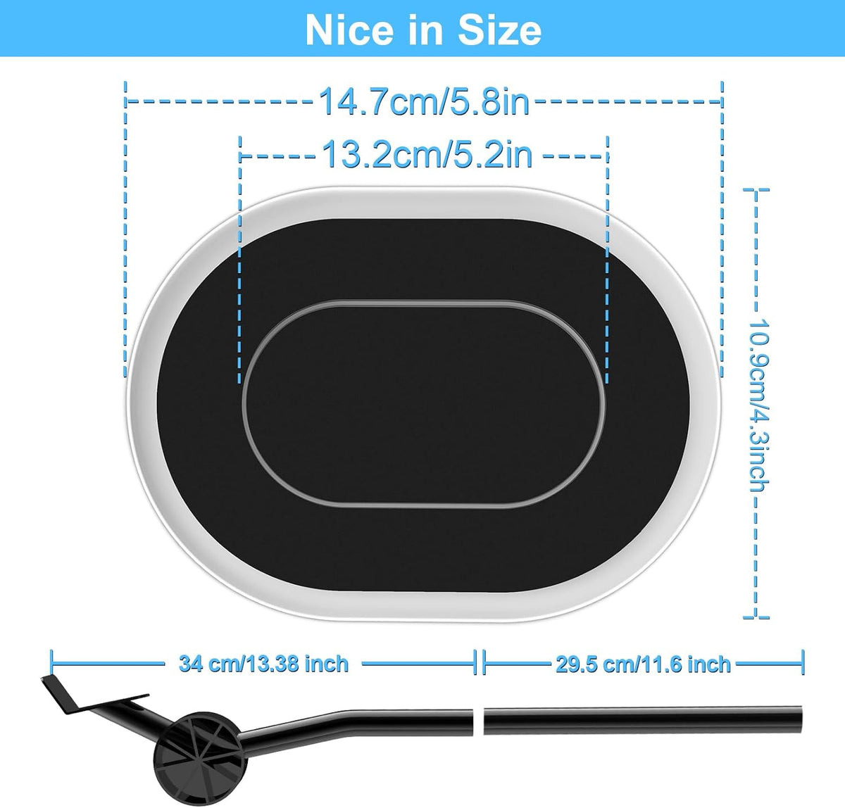 Upgrade Furniture Sliders, Furniture Sliders for Carpets, Oval Moving Pads with 8 PCS 5.8 * 4.3"