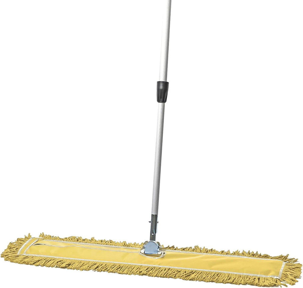 36 Inch Yellow Commercial Dust Mop & Floor Sweeper with Extendable Handle – Mop for Hardwood, Tile