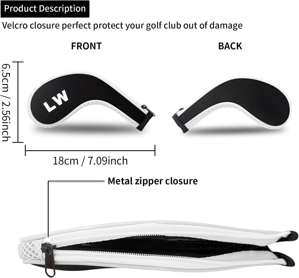 Golf 12pcs Thick Synthetic Golf Iron Head Covers Set Headcover Fit All Brands Callaway Ping
