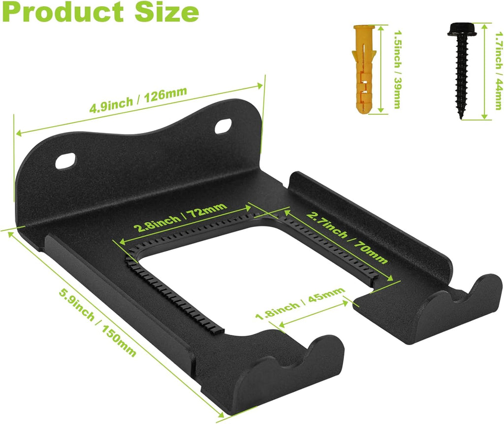 2Pcs Garage Organizer Trimmer Rack,Garden Power Tool Hanger Weed Whackers Holder Wall Mounted for