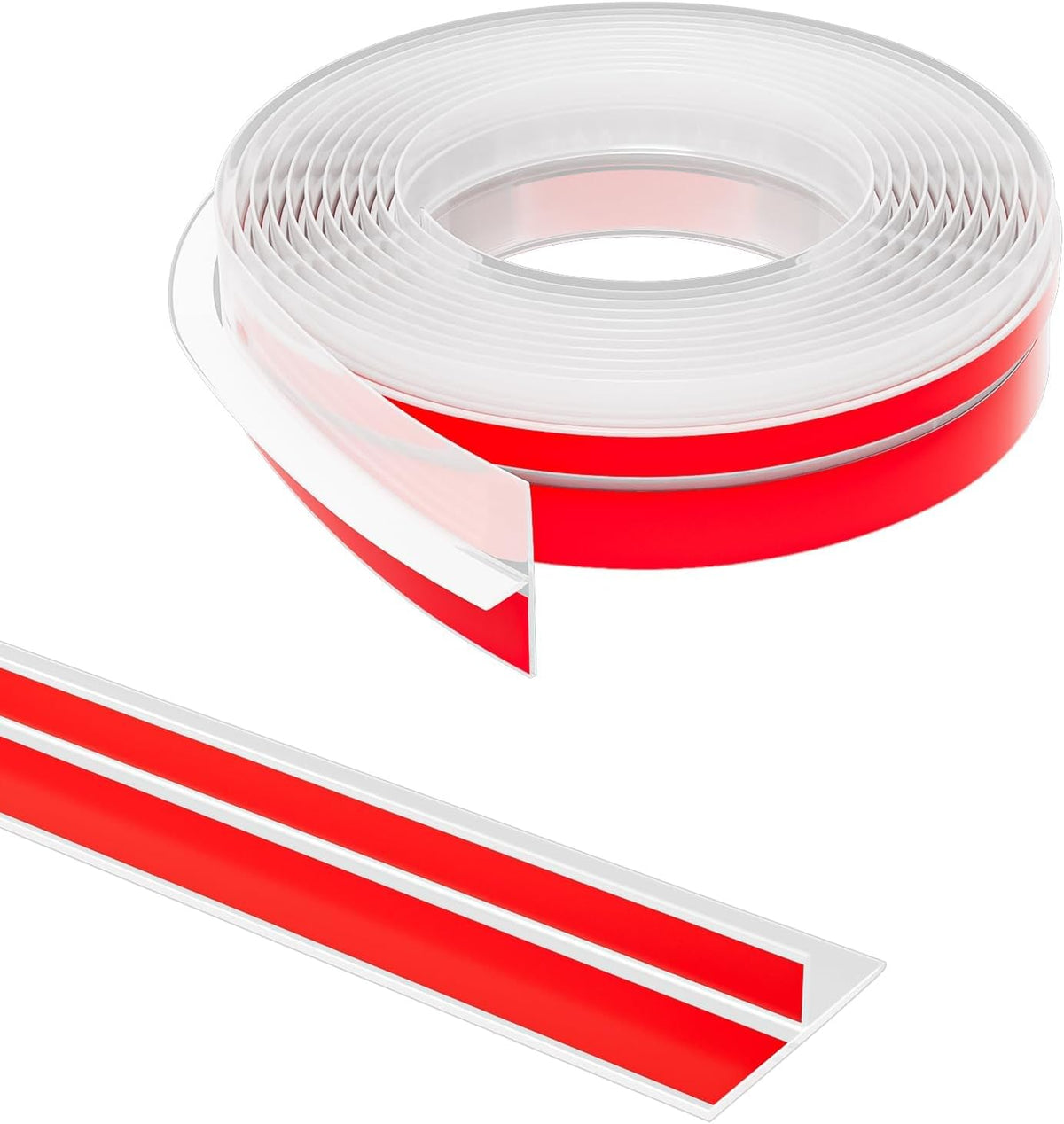 T-Shaped Door Draft Stopper, 1.97 in x 20 Ft Silicone Seal Strip for Windows Gaps, Weather