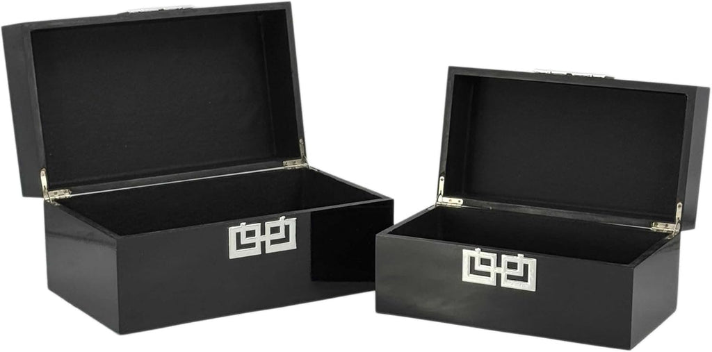 Galt International Storage Box Set Decorative Storage Box w/Hinged Lid Classic Design Wood Decor