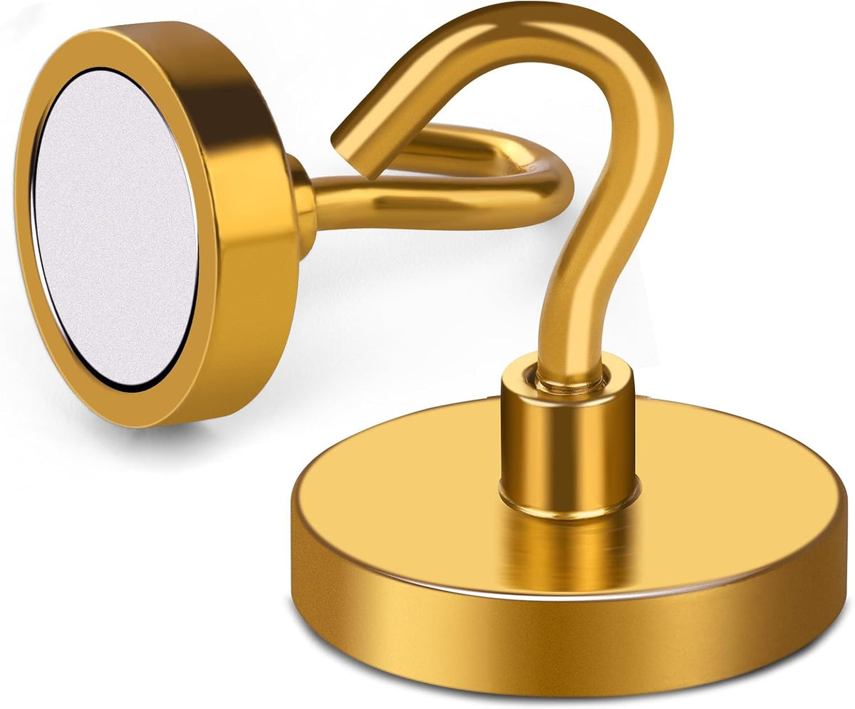 MIKEDE Magnetic Hooks,150LB Heavy Duty Magnets with Hook, Super Strong Magnets Neodymium Extra