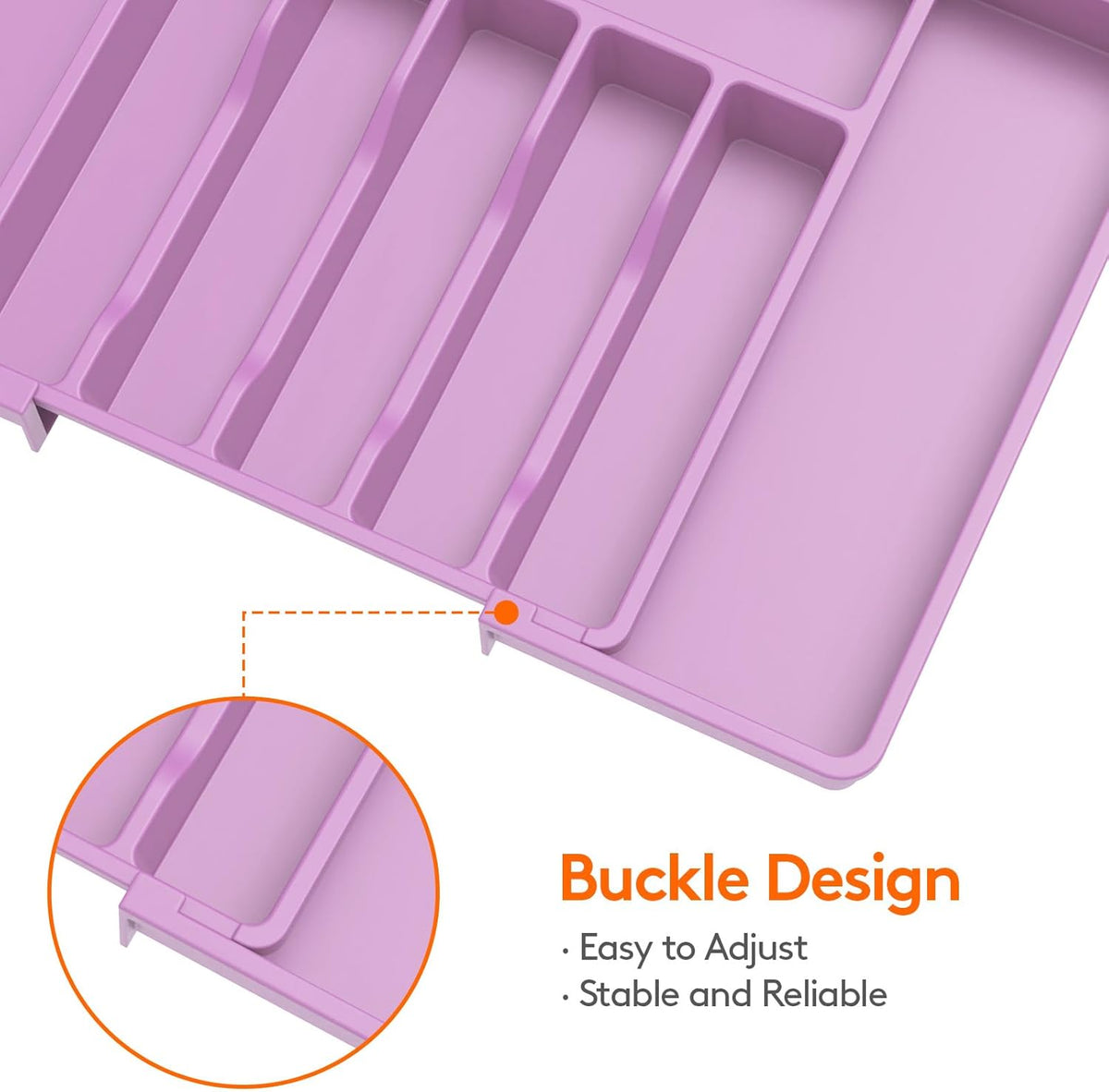 Lifewit Silverware Drawer Organizer, Expandable Utensil Tray for Kitchen, BPA Free Flatware and