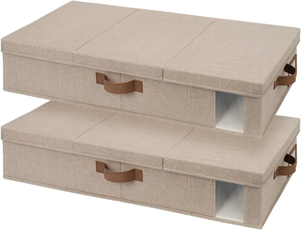 StorageWorks 2-Pack Large Under Bed Storage Bins with Lids, Underbed Storage Containers with