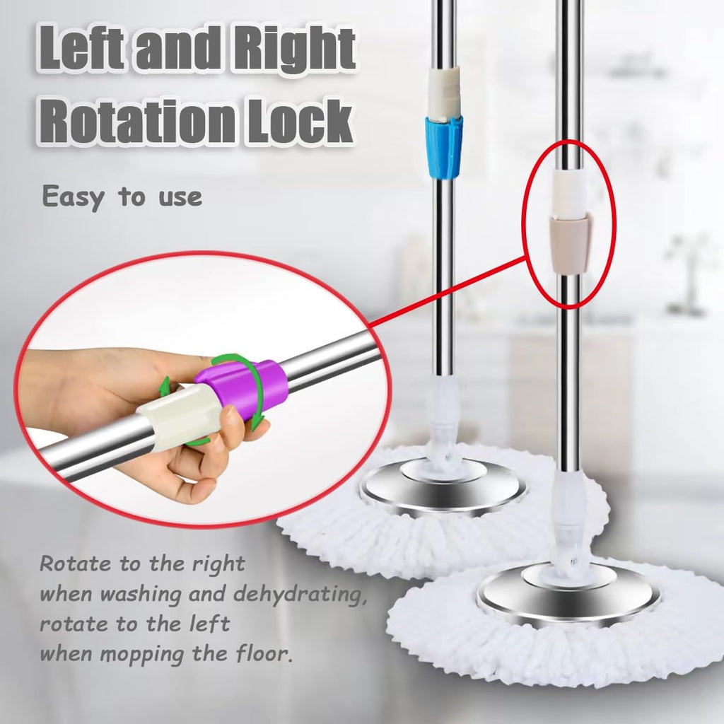 Extended Spin Mop Replacement Mop Handle, Upgraded 60-inch 360 Degrees Rotating Telescopic