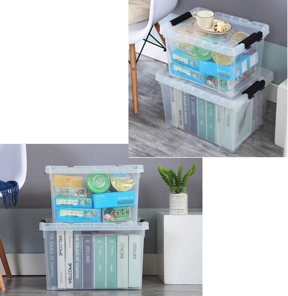Ggbin 22 Quart Plastic Storage Box with Lid, 6 Pack Latching Container Bins