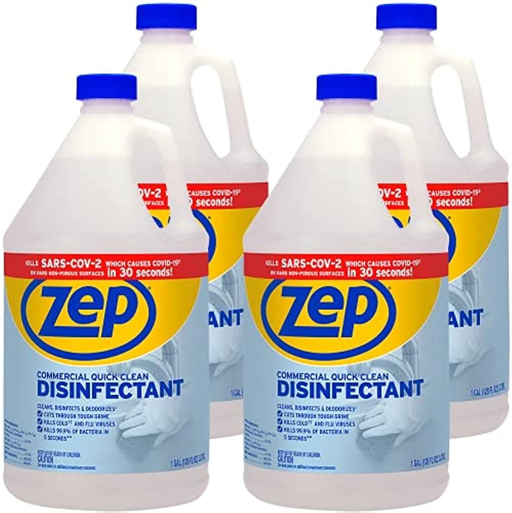 Zep Commercial Quick Clean Disinfectant - 1 Gallon (Case of 2) - ZUQCD128
