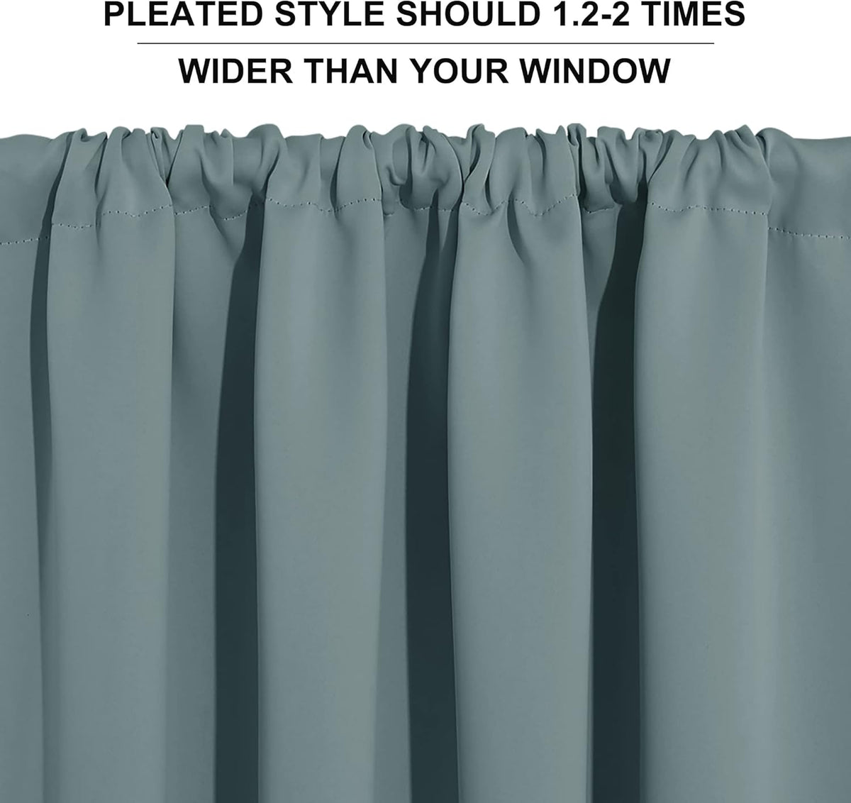 RYB HOME Blackout Curtains for Kitchen, Over Sink Privacy Curtains Window Decor, Thermal Insulating