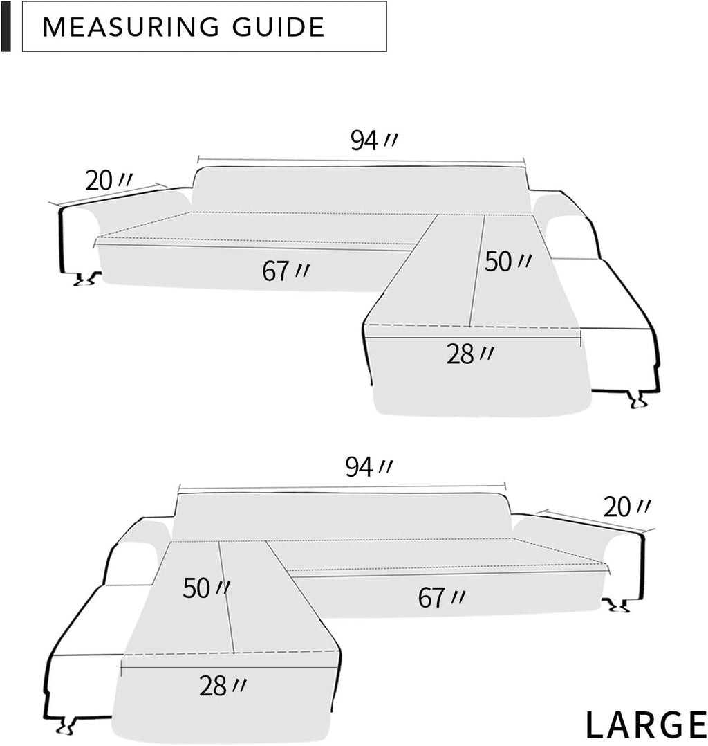 Easy-Going Sofa Slipcover L Shape Sofa Cover Sectional Couch Cover Furniture Protector Mat for Pets