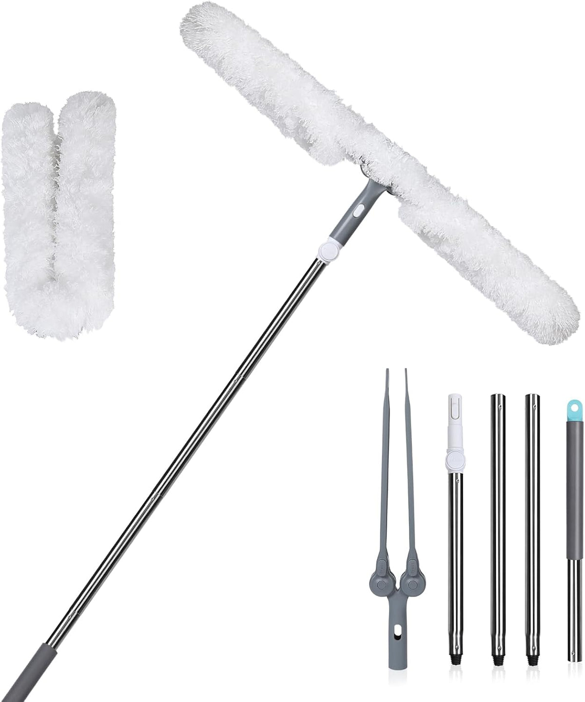 Masthome Microfiber Duster,Microfiber Feather Dusters with Adjustable Angle Head, Adjustable Cobweb