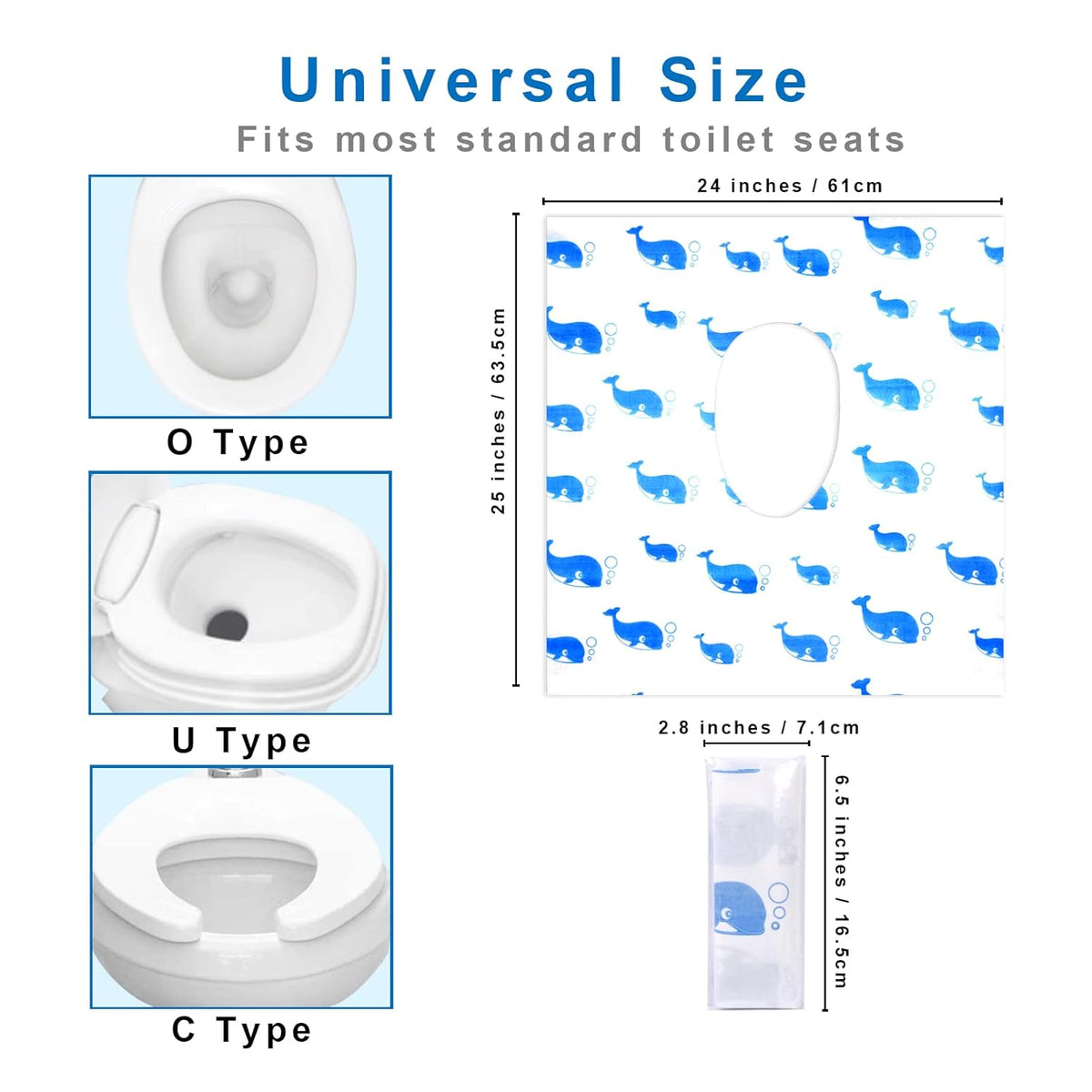 20 Pack Toilet Seat Covers Disposable, Extra Large Disposable Toilet Seat Covers for Adults