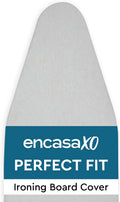 Encasa XO Ironing Board Cover and Pad 54"x15" - Thick 2mm Foam Padding, Drawstring Tightening &