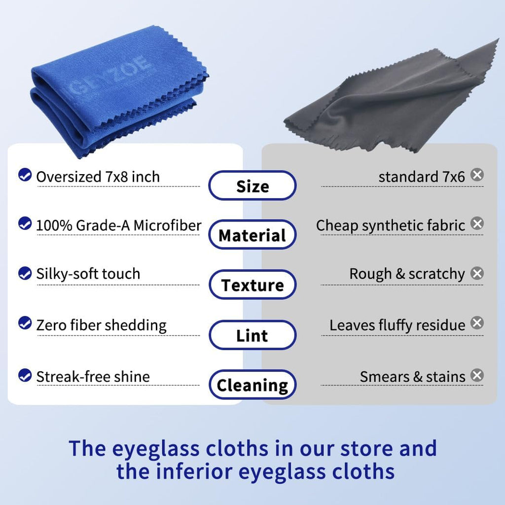 20 Pack Microfiber Glasses Cleaning Cloths - Glasses Wipes Ultra Soft & Reusable Eyeglass Lens