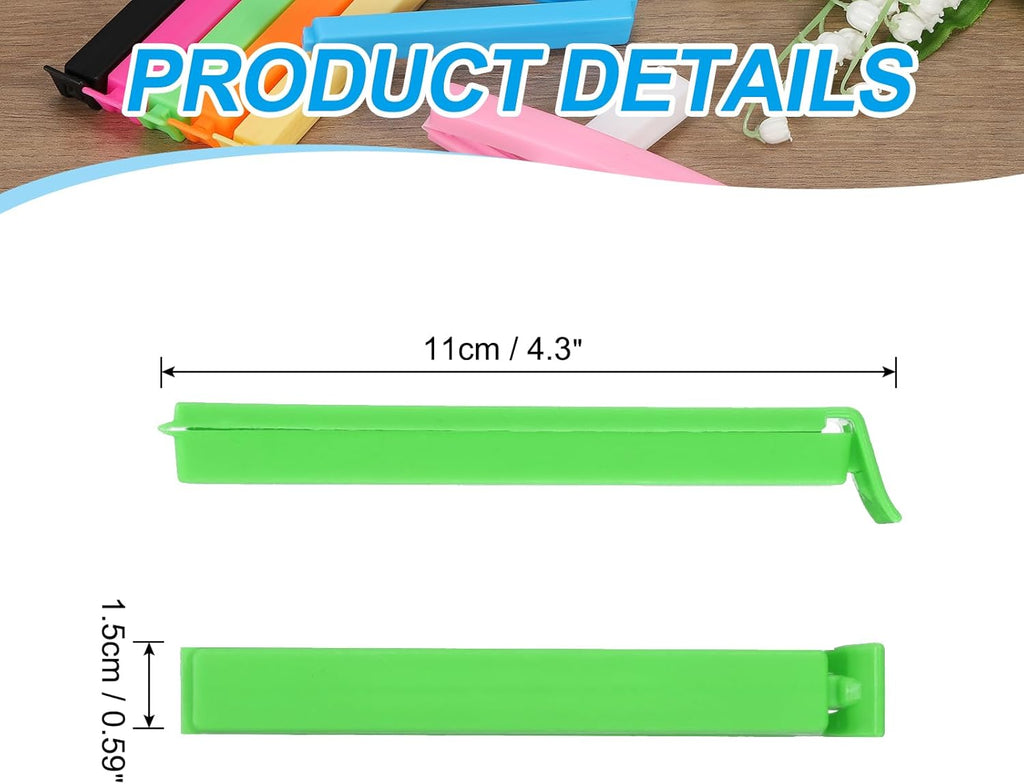 PATIKIL Sealing Clips 4.3 Inch, 10 Pack Reusable Plastic Bag Clip Clamp Sealer for Food Storage