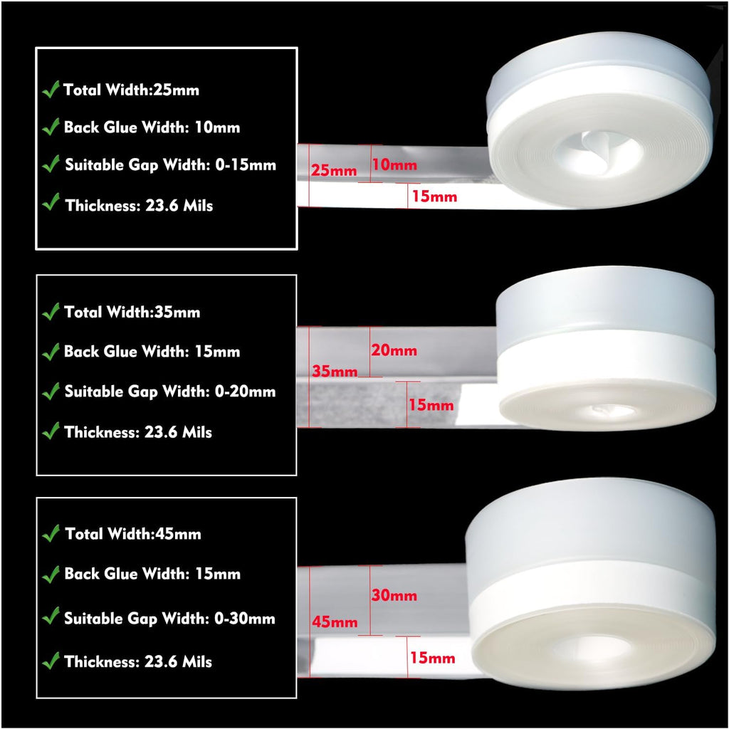 Silicone Weather Stripping Seal Door Tape 16.5 Feet Strip Bottom Draft Insulation Stopper