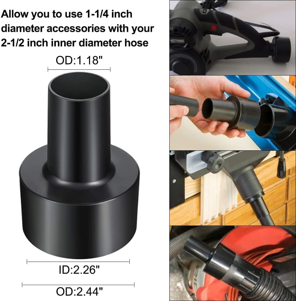 9 Pcs Universal Vacuum Attachments & Brushes for Shop Vac Accessories with 2 1/2" to 1 1/4" & 1