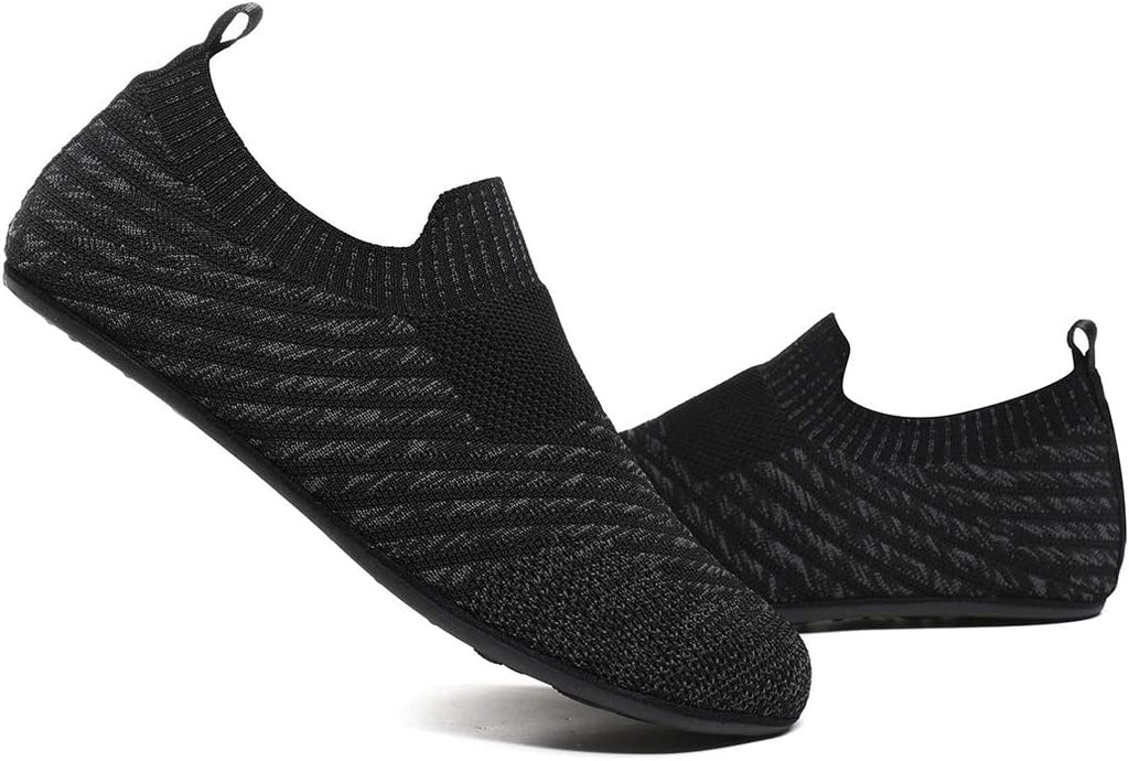 QZKDM Lightweight Slip on Grip Indoor House Slippers Barefoot Non Slip Home Exercise Yoga Shoes for