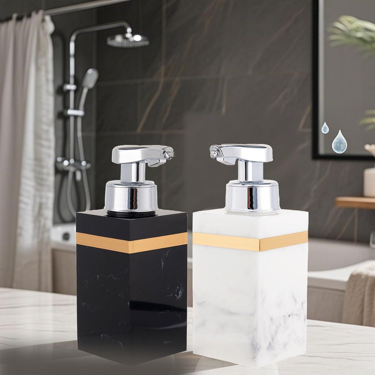Automatic Foam Soap Dispenser, Touchless Bathroom Kitchen Dish Soap Dispenser with Adjustable