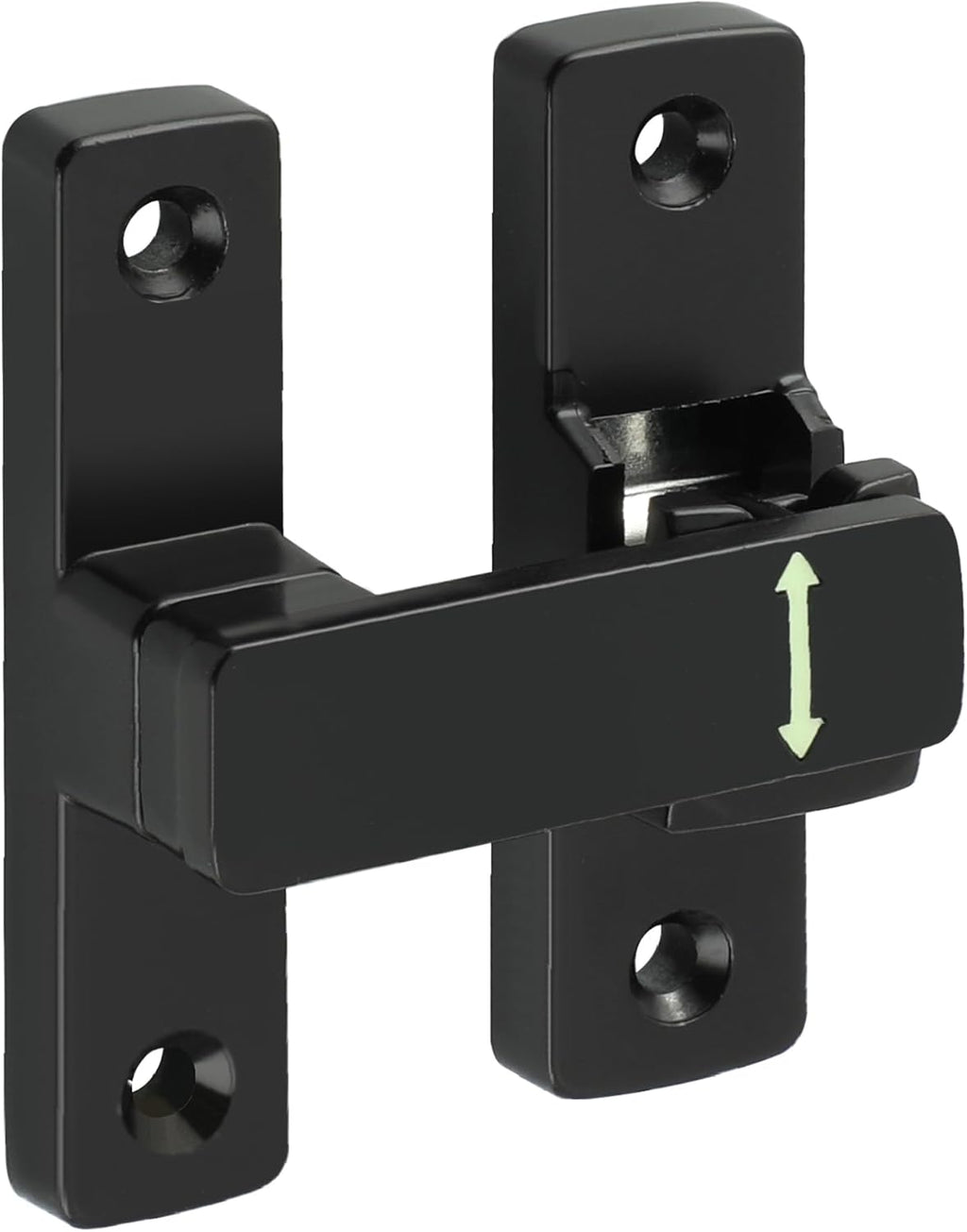 90/180 Degree Flip Latch Gate Latch, Heavy Duty Black Safety Door Lock Enhanced Security Flip Latch