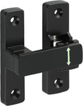 90/180 Degree Flip Latch Gate Latch, Heavy Duty Black Safety Door Lock Enhanced Security Flip Latch