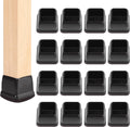 Ezprotekt 24 Pcs Square Chair Leg Floor Protectors with Felt, Silicone Felt Furniture Pads for
