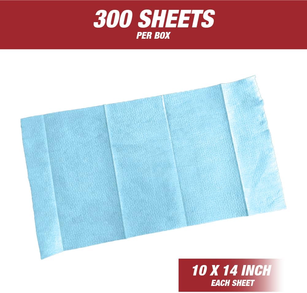 LAUCO PrepWipe Heavy Duty Cleaning Towels, Lint Free Industrial Paper Towels - Disposable Pack of