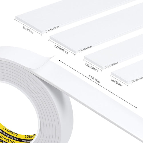 2 Pack EVA Single-Sided Adhesive Foam Tape 1.2inx9.84FT Single-Sided Sealing Strip Foam Pad Sponge