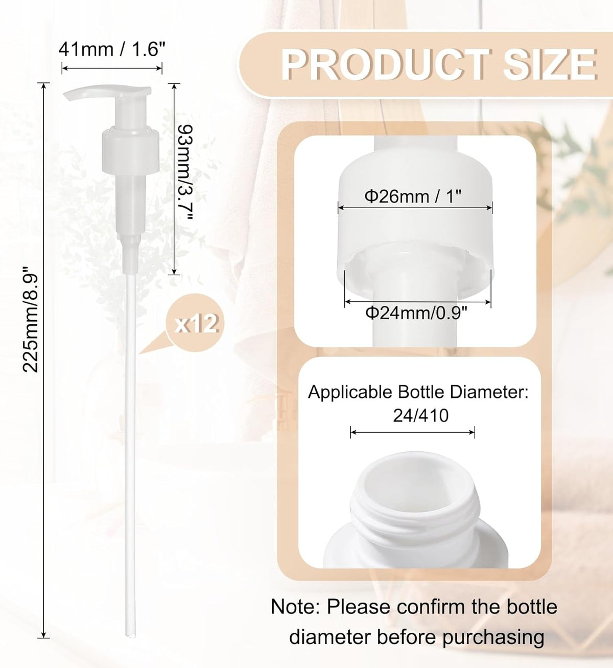 uxcell 12 Pcs Soap Dispenser Pump Heads Soap Dispensers Top Pumps Replacement Switch Pumphead for
