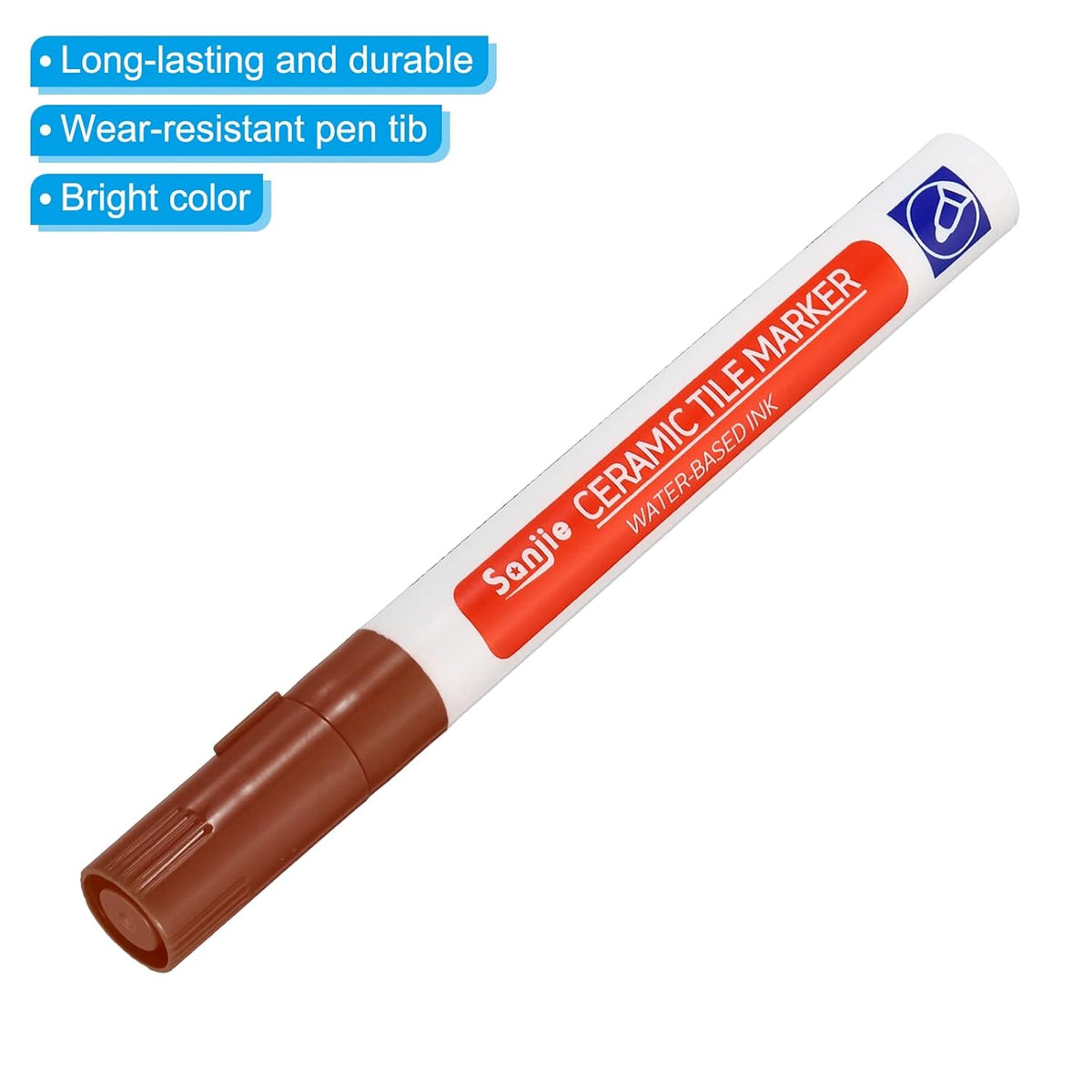 PATIKIL Grout Pen, 4 Pack Brown Tile Marker Waterproof Grout Sealer Pen Tile Repair Pens Paint Pens