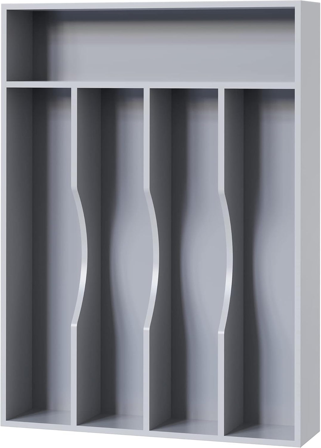 Bellsal Grey Utensil Organizer 10 Inch Silverware Tray for Drawer Utensil Holder Cutlery Organizer