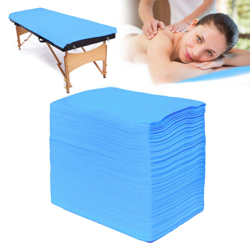 100Pcs Disposable Massage Table Sheets 31" x 71" Non-Woven Fabric Disposable Bed Sheets SPA Bed
