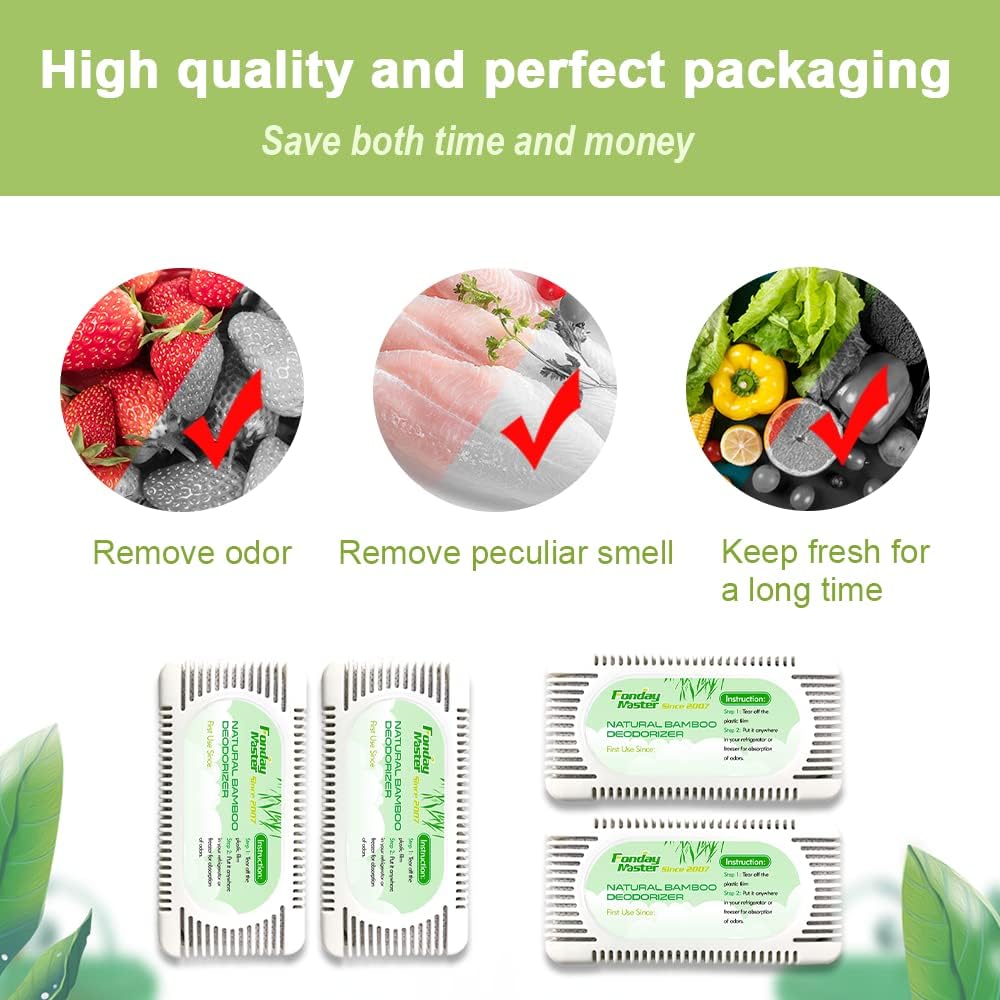 2Packs Fonday Refrigerator Deodorizer Odor Eliminator for Fridges Freezers Coolers Lunch Boxes