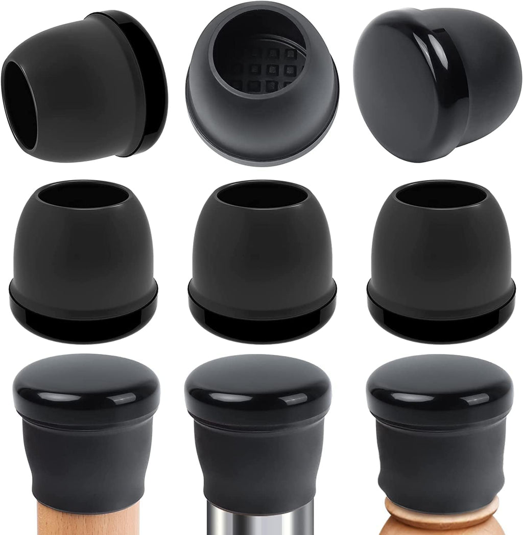 Ezprotekt 24 Pcs Large Black Chair Leg Sliders for Carpet, Round Chair Glides for Rug, Teflon