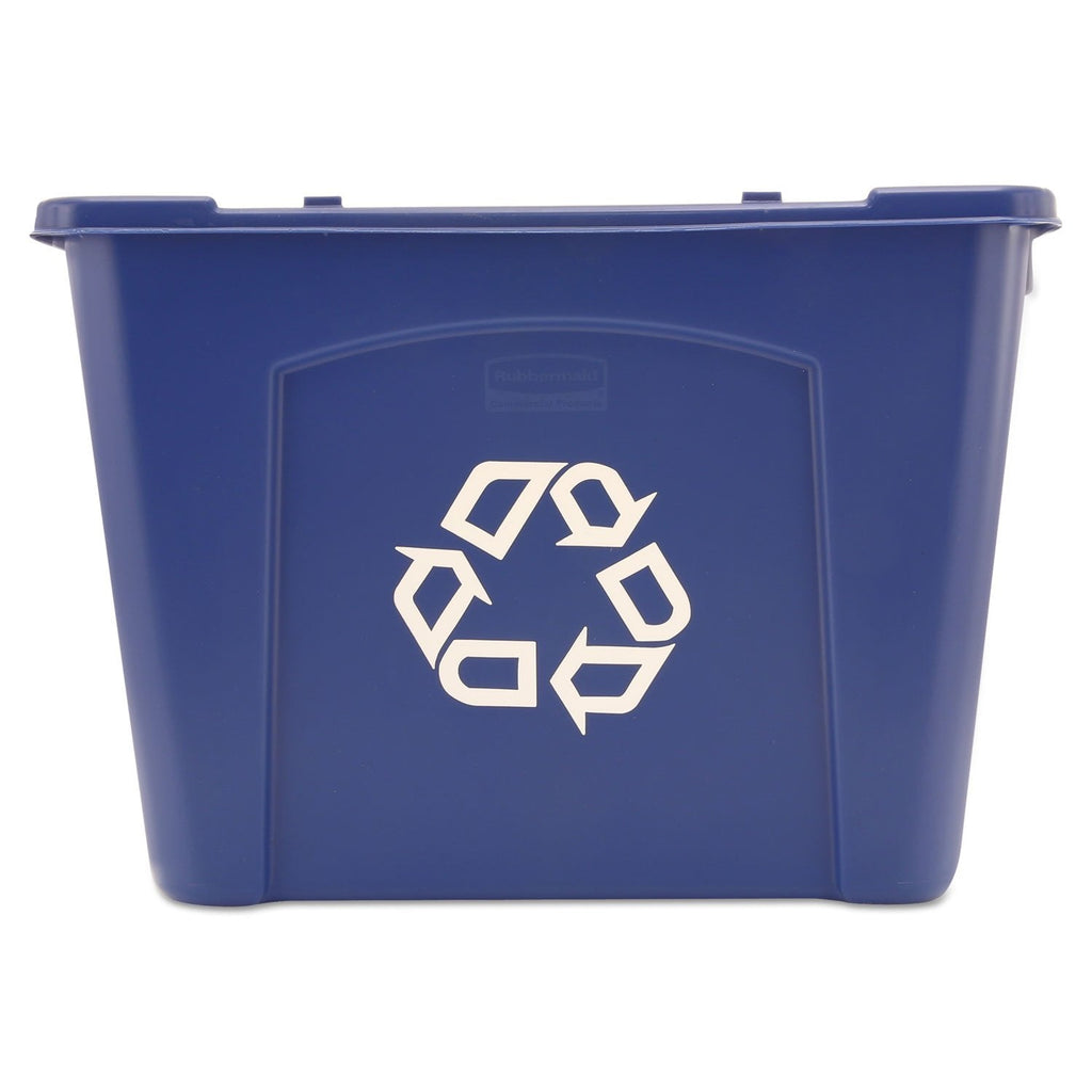 Rubbermaid Commercial Products, Recycling Bin/Box, Stackable, 14 GAL, Blue, for