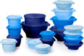 Tupperware Heritage Collection, New 36 Piece Food Storage Container Set in Vintage Blue, Dishwasher