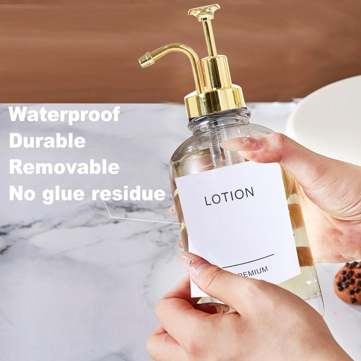Dish Soap Dispenser for Kitchen, Hand Glass Soap Dispenser Set with Pump, Tray, Funnel for