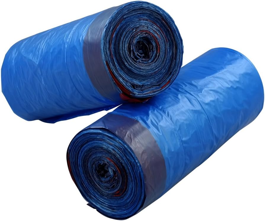 8 Gallon Garbage Bags Trash Bags with Drawstring, Blue