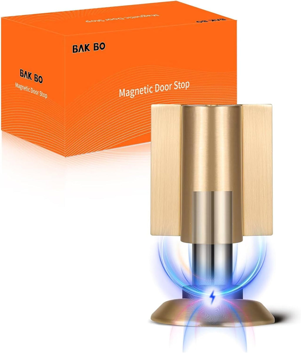 Bak Bo Magnetic Door Stoppers 4 Pack Bottom of Door Holder Keep Door Open No Drilling Magnet Floor