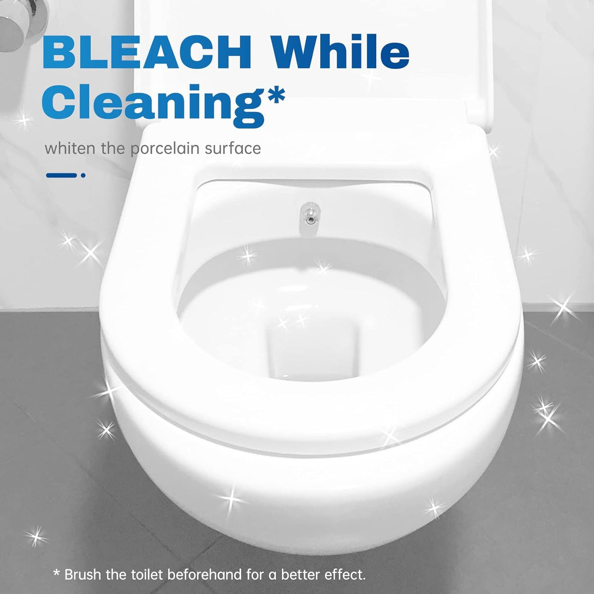 Vacplus Toilet Bowl Cleaner Tablets 30 PACK, Automatic Toilet Bowl Cleaners with Bleach for