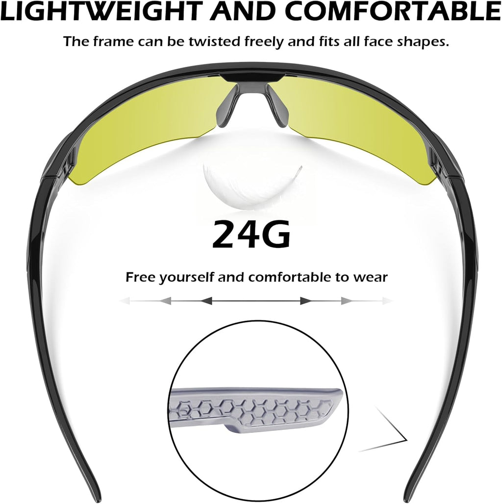 OXG 12 Pack Safety Glasses for Men Women, ANSI Z87.1 Safety Goggles Impact Resistant Protective