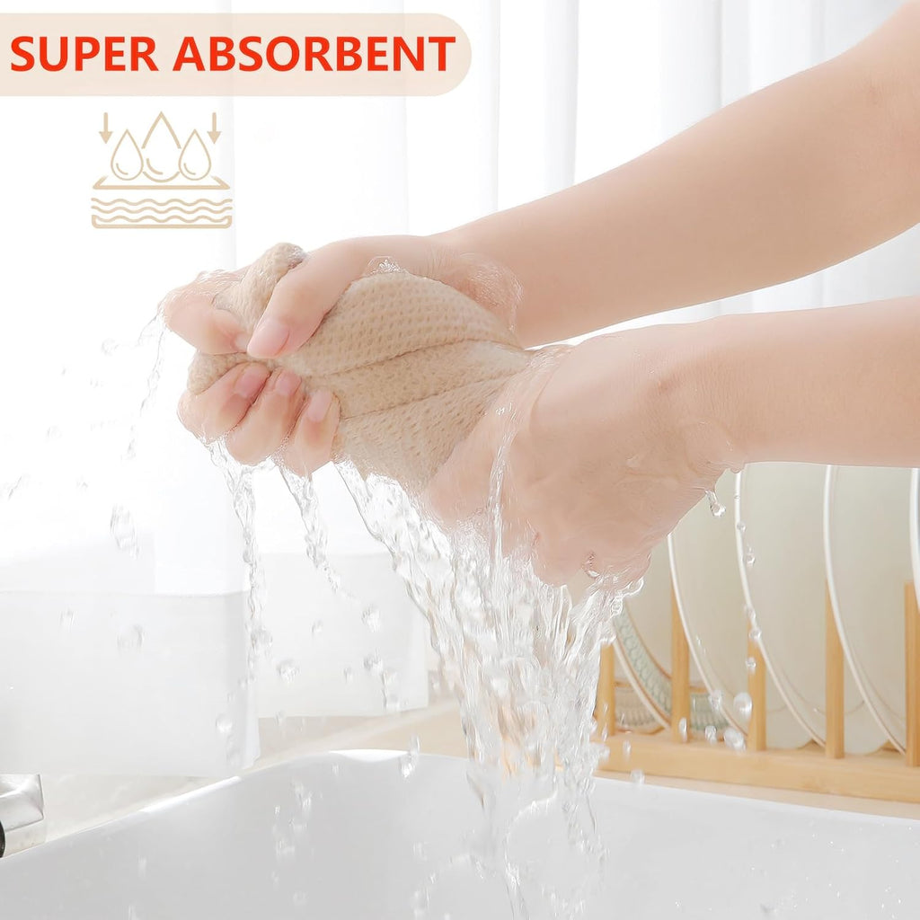 Homaxy 100% Cotton Waffle Weave Kitchen Dish Cloths, Ultra Soft Absorbent Quick Drying Dish Towels