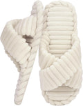 ZOORON Women's Cozy Slippers Crossbands & Durable Foam - Soft Plush Lined Non-Slip Indoor Outdoor