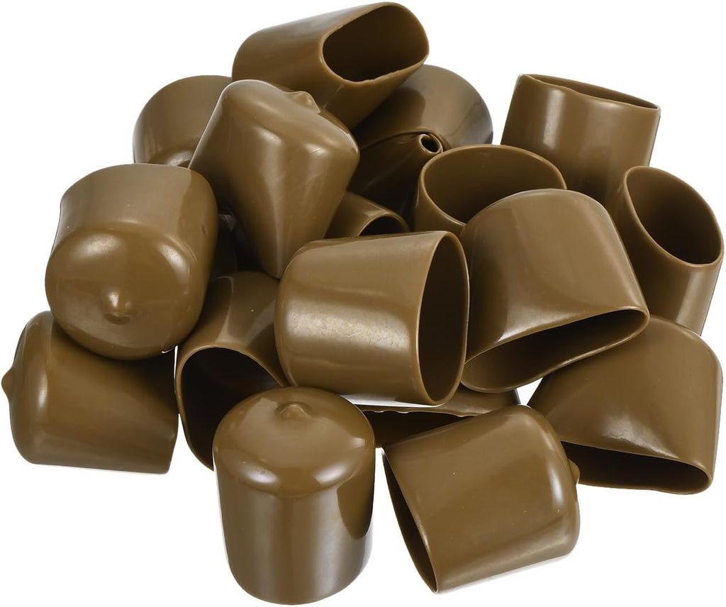 uxcell 20pcs Rubber End Caps 31mm(1 1/4") ID Vinyl PVC Round Tube Bolt Cap Cover Screw Thread