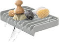 Effilogic Silicone Sponge Holder – Self-Draining Kitchen Sink Organizer, Quick Dry Mat and Counter