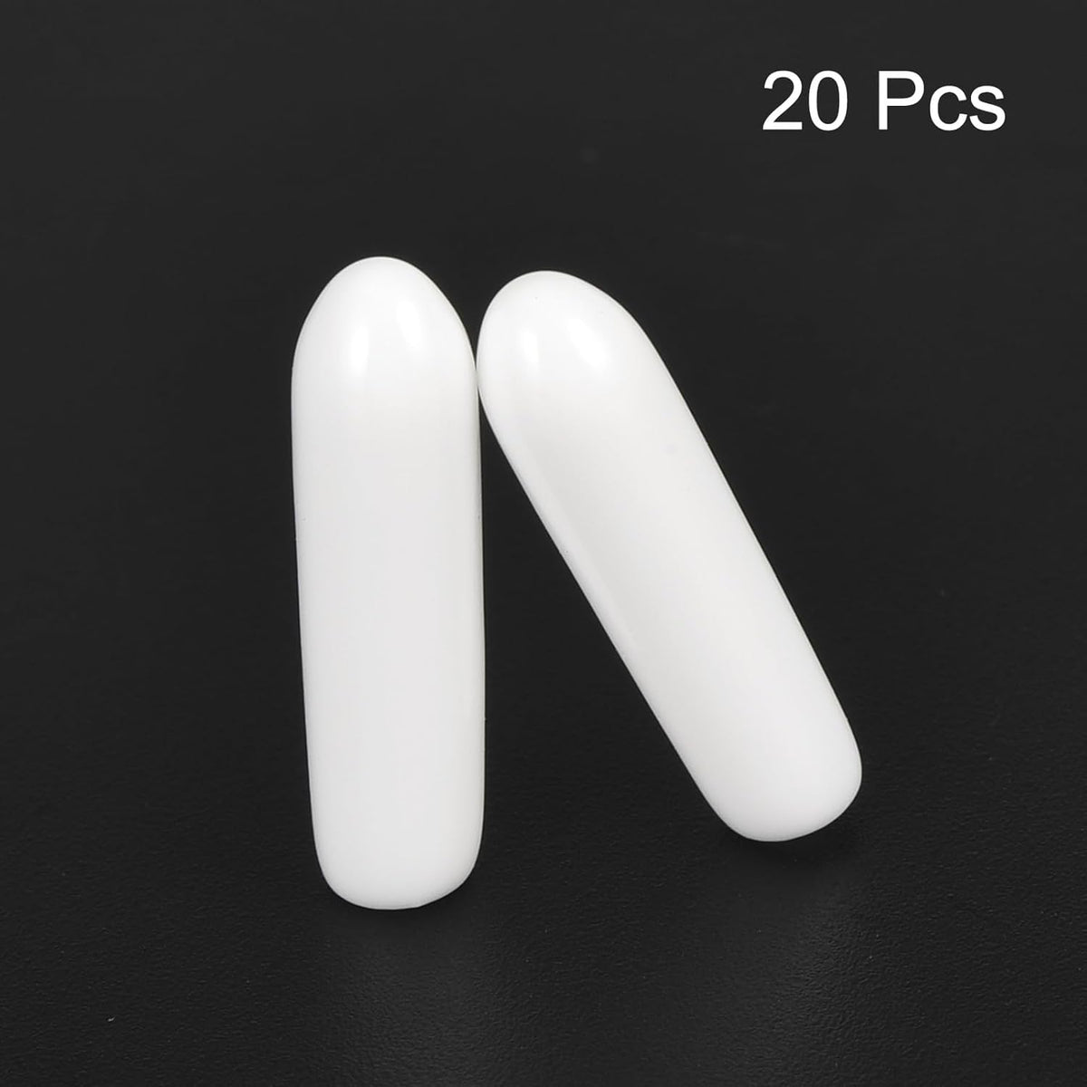 uxcell 20pcs Rubber End Caps 2.5mm ID Vinyl Round End Cap Cover Screw Thread Protectors White